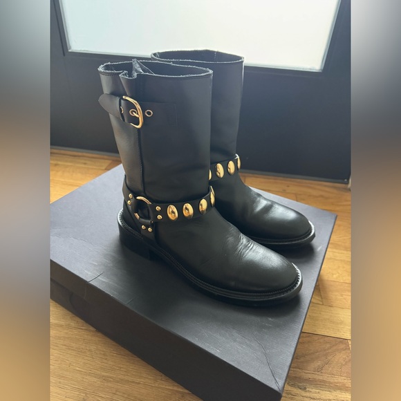 Freda Salvador Aeri Moto Boot w/Gold Hardware, 7.5 - Picture 9 of 11